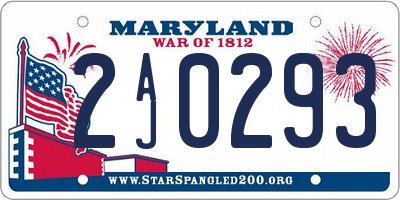 MD license plate 2AJ0293