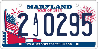 MD license plate 2AJ0295