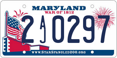 MD license plate 2AJ0297