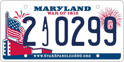 MD license plate 2AJ0299