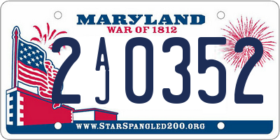 MD license plate 2AJ0352