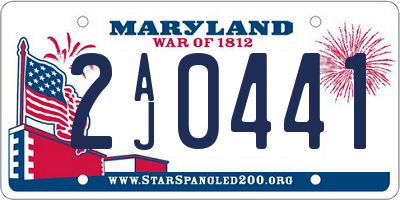 MD license plate 2AJ0441