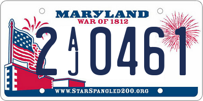MD license plate 2AJ0461