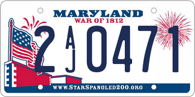 MD license plate 2AJ0471
