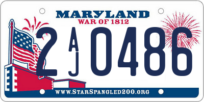 MD license plate 2AJ0486