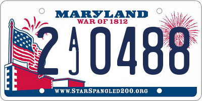 MD license plate 2AJ0488
