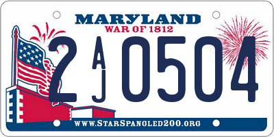 MD license plate 2AJ0504