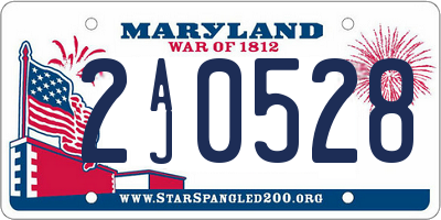 MD license plate 2AJ0528