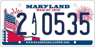 MD license plate 2AJ0535