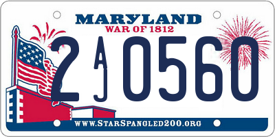 MD license plate 2AJ0560
