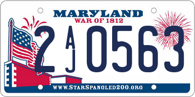MD license plate 2AJ0563