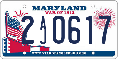 MD license plate 2AJ0617