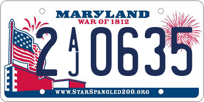 MD license plate 2AJ0635