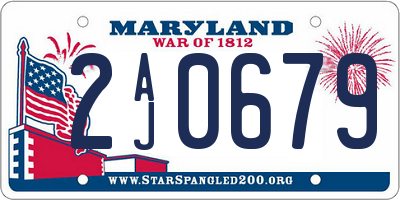 MD license plate 2AJ0679