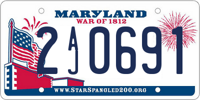 MD license plate 2AJ0691