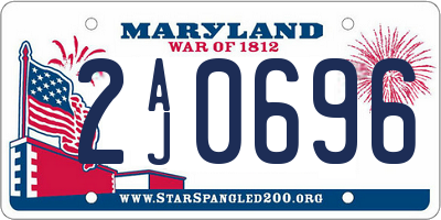 MD license plate 2AJ0696