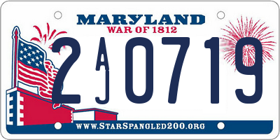 MD license plate 2AJ0719