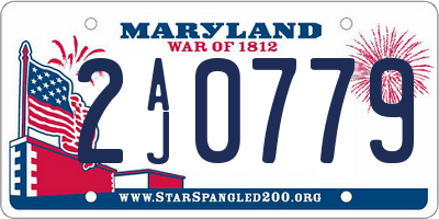 MD license plate 2AJ0779