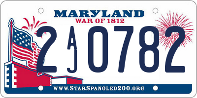 MD license plate 2AJ0782