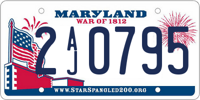 MD license plate 2AJ0795