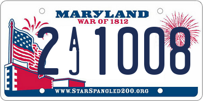 MD license plate 2AJ1008