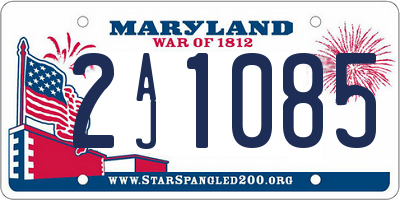 MD license plate 2AJ1085