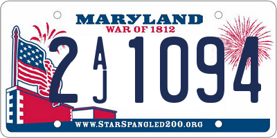 MD license plate 2AJ1094