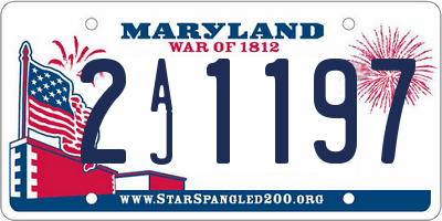 MD license plate 2AJ1197