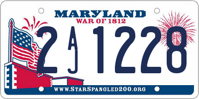 MD license plate 2AJ1228