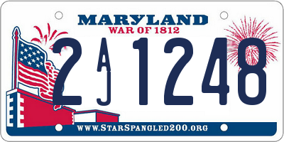 MD license plate 2AJ1248