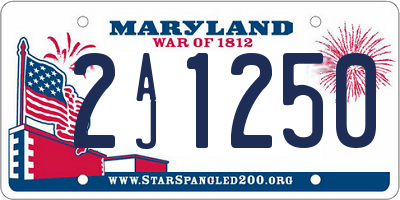 MD license plate 2AJ1250