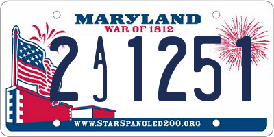 MD license plate 2AJ1251