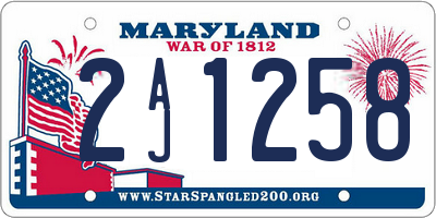 MD license plate 2AJ1258