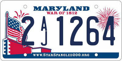 MD license plate 2AJ1264