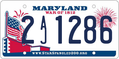MD license plate 2AJ1286