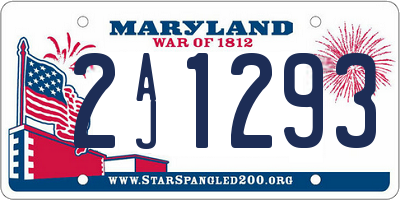 MD license plate 2AJ1293