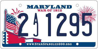 MD license plate 2AJ1295
