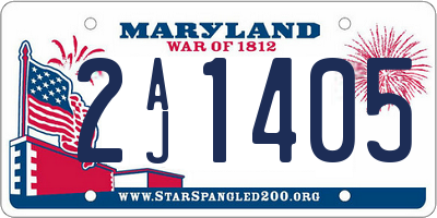 MD license plate 2AJ1405