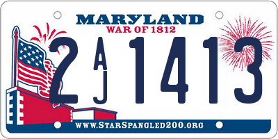 MD license plate 2AJ1413