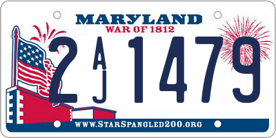 MD license plate 2AJ1479