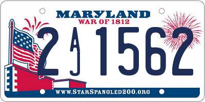 MD license plate 2AJ1562