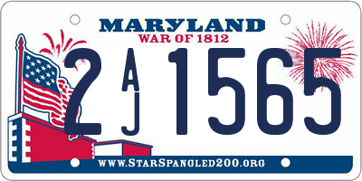 MD license plate 2AJ1565