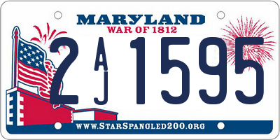 MD license plate 2AJ1595