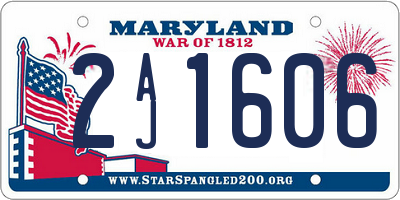 MD license plate 2AJ1606