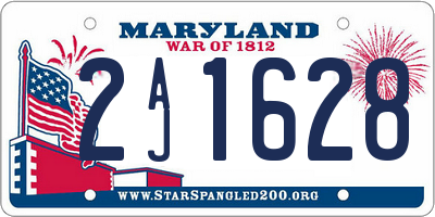 MD license plate 2AJ1628