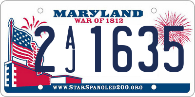 MD license plate 2AJ1635