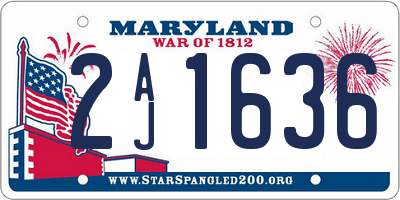 MD license plate 2AJ1636