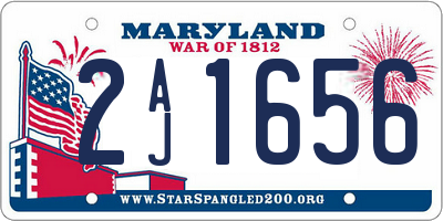 MD license plate 2AJ1656