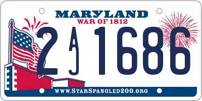 MD license plate 2AJ1686