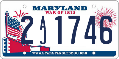 MD license plate 2AJ1746
